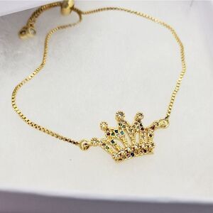 Hand Crafted Adjustable Slider Crown Bracelet